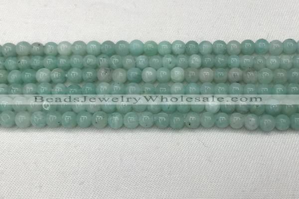 CAM1685 15.5 inches 4mm round natural amazonite beads wholesale