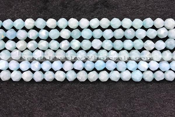 CAM1705 15.5 inches 6mm faceted nuggets amazonite gemstone beads