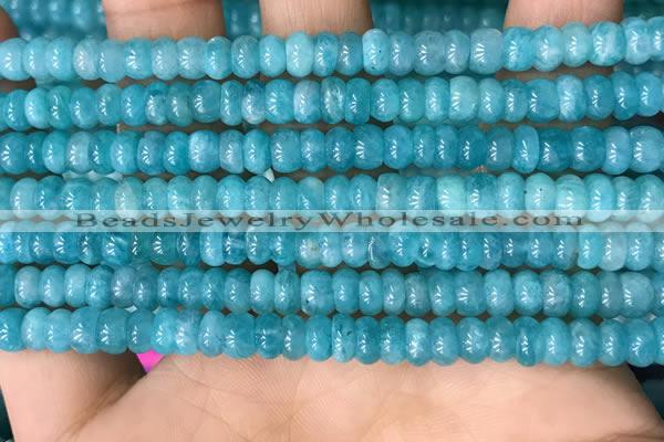 CAM1713 15.5 inches 4*6mm rondelle natural amazonite beads