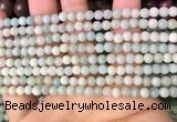 CAM1720 15.5 inches 4mm round amazonite beads wholesale