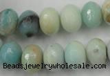 CAM173 15.5 inches 10*14mm faceted rondelle amazonite gemstone beads