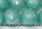 CAM1758 15 inches 12mm faceted round AB-color imitation amazonite beads