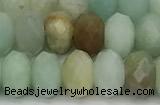 CAM1762 15 inches 6*8mm faceted rondelle amazonite beads