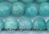 CAM1781 15 inches 8mm - 9mm round amazonite gemstone beads