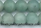 CAM1786 15 inches 8mm round matte amazonite beads, 2mm hole