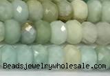 CAM1793 15 inches 4*6mm faceted rondelle amazonite beads