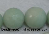 CAM181 15.5 inches 16mm faceted round amazonite gemstone beads