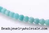 CAM25 4mm  faceted round natural amazonite stone beads Wholesale