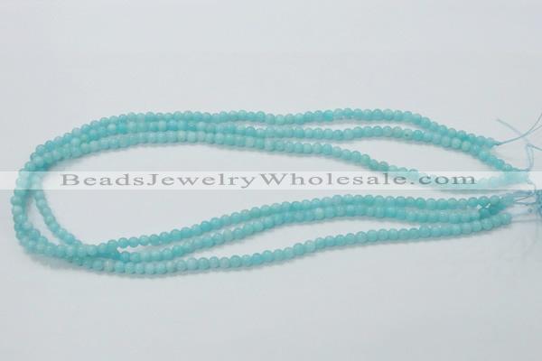 CAM307 15.5 inches 4mm round natural peru amazonite beads wholesale