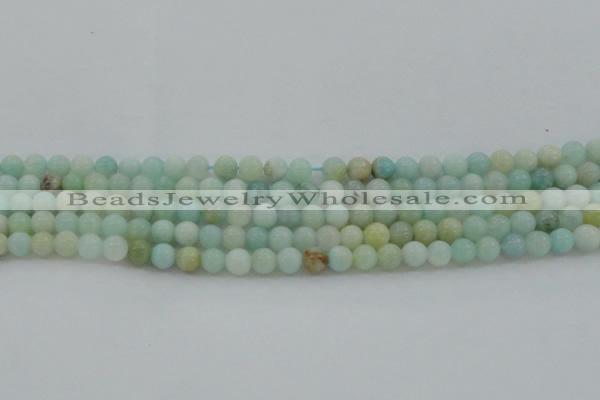 CAM321 15.5 inches 6mm round natural peru amazonite beads