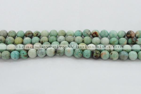 CAM324 15.5 inches 12mm round natural peru amazonite beads