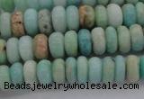 CAM328 15.5 inches 4*8mm rondelle natural peru amazonite beads