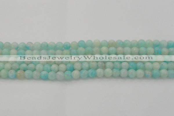 CAM332 15.5 inches 7mm round natural peru amazonite beads