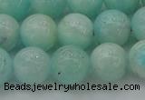 CAM334 15.5 inches 10mm round natural peru amazonite beads