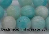 CAM335 15.5 inches 12mm round natural peru amazonite beads