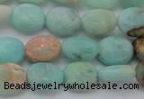 CAM336 15.5 inches 8*10mm oval natural peru amazonite beads