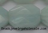 CAM370 15.5 inches 25*30mm faceted octagonal amazonite beads