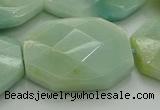 CAM371 15.5 inches 22*30mm - 25*35mm faceted octagonal amazonite beads