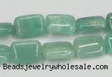 CAM405 15.5 inches 10*14mm rectangle natural russian amazonite beads