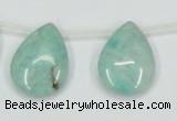 CAM417 15.5 inches 18*25mm flat teardrop natural russian amazonite beads