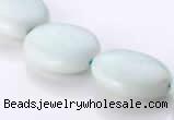 CAM42 15*20mm flat oval natural amazonite beads Wholesale