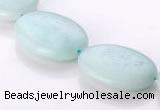 CAM43 flat oval 18*25mm natural amazonite beads wholesale