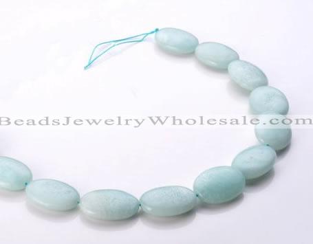 CAM43 flat oval 18*25mm natural amazonite beads wholesale