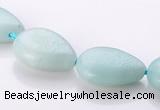 CAM48 12*18mm flat teardrop natural amazonite beads Wholesale