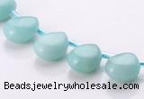 CAM52 8*11mm flat teardrop natural amazonite gemstone beads