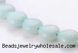 CAM53 10*10mm heart natural amazonite gemstone beads Wholesale