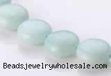 CAM58 12mm coin natural amazonite gemstone beads Wholesale