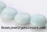 CAM59 14mm coin natural amazonite gemstone beads Wholesale