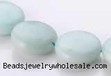 CAM60 coin 16mm natural amazonite gemstone beads Wholesale