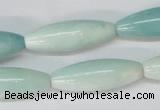 CAM603 15.5 inches 10*30mm rice Chinese amazonite gemstone beads