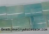 CAM606 15.5 inches 15*20mm flat tube Chinese amazonite beads