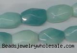 CAM609 15.5 inches 13*18mm faceted nugget Chinese amazonite beads