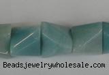 CAM613 15.5 inches 15*20mm pyramid Chinese amazonite gemstone beads