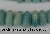 CAM615 15.5 inches 8*18mm faceted rondelle Chinese amazonite beads