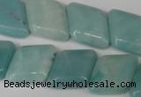 CAM627 15.5 inches 17*17mm diamond Chinese amazonite gemstone beads