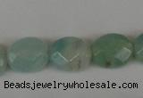 CAM632 15.5 inches 8*10mm faceted oval Chinese amazonite gemstone beads