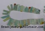 CAM642 Top drilled 9*15mm - 10*45mm sticks Chinese amazonite beads