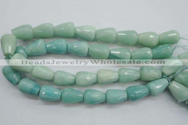 CAM655 15.5 inches 18*25mm faceted teardrop amazonite beads