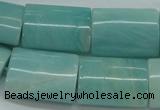 CAM672 15.5 inches 18*25mm flat tube amazonite gemstone beads