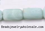 CAM74 18*25mm rectangle natural amazonite beads Wholesale