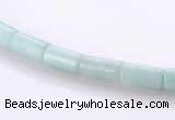 CAM75 4*8mm column natural amazonite gemstone beads wholesale