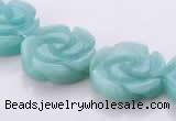 CAM81 carved flower natural amazonite 5*18mm beads Wholesale