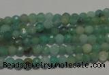 CAM810 15.5 inches 4mm faceted round Brazilian amazonite beads