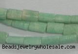 CAM854 15.5 inches 8*12mm flat tube natural Russian amazonite beads