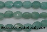 CAM950 15.5 inches 8*10mm faceted oval amazonite gemstone beads wholesale