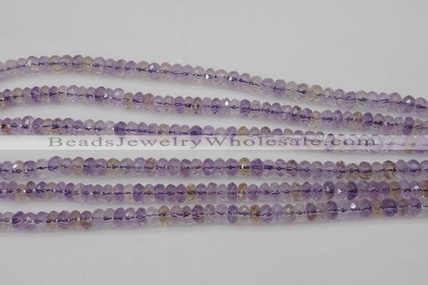 CAN158 15.5 inches 4*6mm faceted rondelle natural ametrine beads